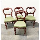 A set of nine reproduction balloon back chairs.