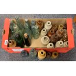 An extensive group of Victorian glass and stoneware bottles.