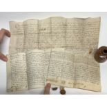 A group of three early handwritten documents on vellum dated 1608-1631.