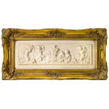After Emile Andre Boisseau French Reconstituted Marble Relief Panel original dated 1872.