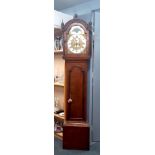 A late 18th century oak longcase clock by Francis Turner of Rochford Essex with silvered and brass