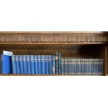 Twenty five small leatherbound volumes of the works of 'Sir Walter Scott new century library', H.