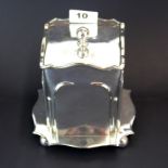 An Art Nouveau silver plated tea caddy by Roberts & Belk, H. 17cm.