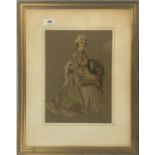 A lovely re-framed watercolour Mrs Klimpsch's Dress, dated 1944, pencil signed Mary Gamlen A. T.