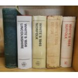 Five volumes of White's Counties, Suffolk, Lincolnshire, Norfolk, Devon and Suffolk.