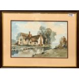 John Snelling (British) A framed watercolour of Willie Lott's cottage, frame size 59 x 44cm.