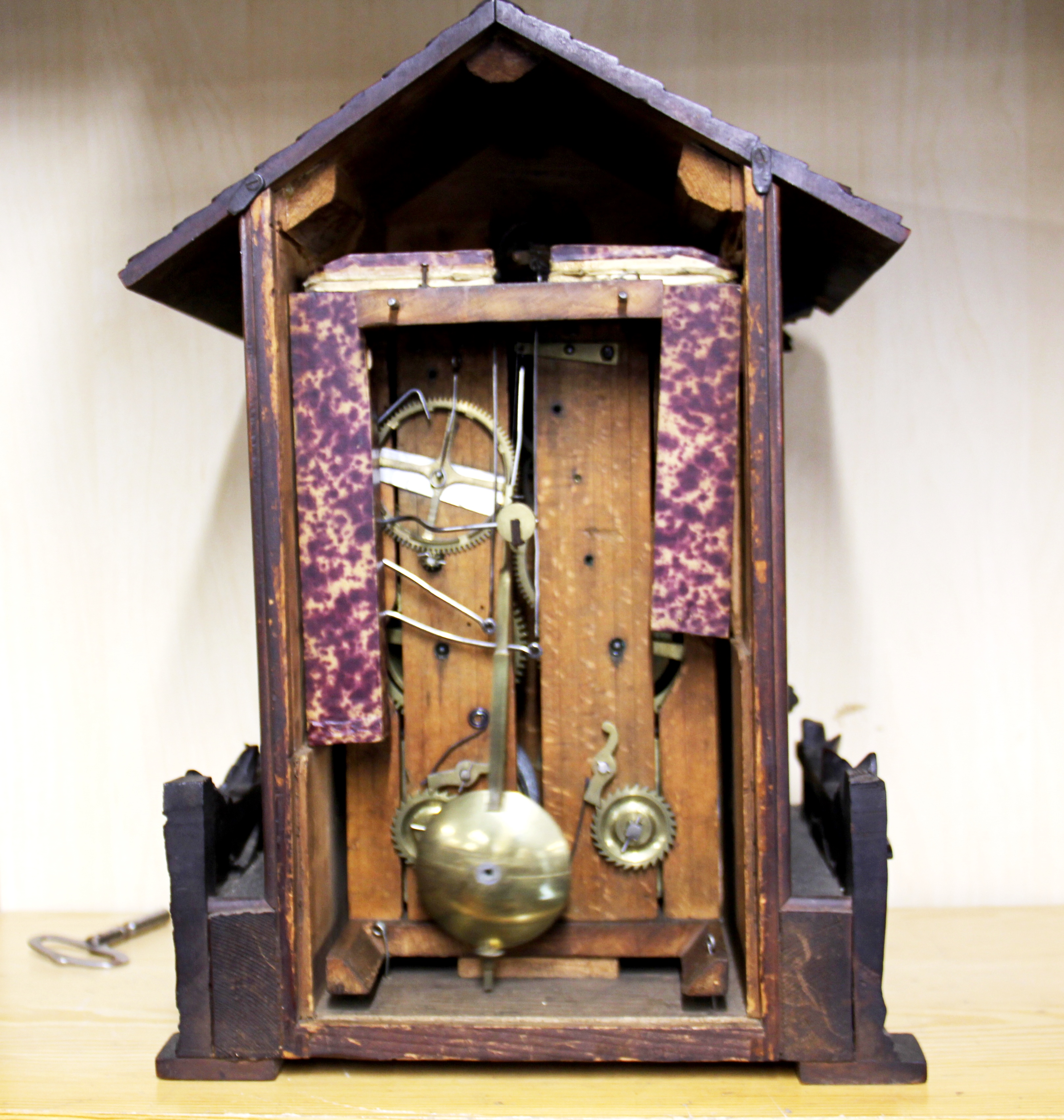 A 19th century Black Forest cuckoo clock, H. 36cm. - Image 2 of 2