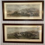 A pair of oak framed horse racing prints 19th century engraved by C.Hunt after R.B.Davis, 94 x 46cm,