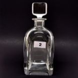 A signed Orrefors crystal decanter, No 7237, H. 24cm.