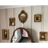 A group of five gilt framed reproduction printed pictures, largest 31 x 22cm.