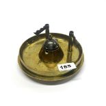 A WWI trench art inkwell, Dia. 17cm.