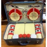 A vintage Picnic Master cased picnic set.