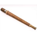 A 19th century brass telescope by Henry Hughes & Son Ltd, London, reference 13/297/35, closed L.