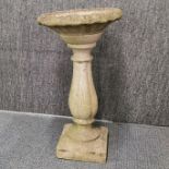 A concrete garden birdbath 70 x 36cm.