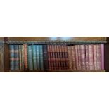 A group of mixed leather and clothbound books including History of the Nations, History of England