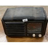 A black Raymond Bakelite vintage radio, 40 x 24cm.