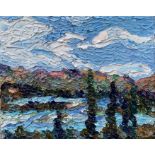 Anastasia Fedorova, "Banff Memories", oil on canvas, 20 x 26cm, c. 2021. This multilayer oil