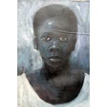 Popoola Nurudeen, "The black boy", acrylic on canvas, 54 x 72cm, c. 2022. Black is beautiful!