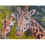 Chris Teal, "Things are looking up -Yorkshire Wildlife Park", framed acrylic on canvas, 72 x 52cm,