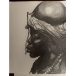 Dotun Alabi, "African beauty", pencil on paper, 52 x 64cm, c. 2020. An epitome of Cultural beauty in