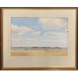 John Robert Pretty (British, b.1932): A framed, signed watercolour of Blythburgh, frame size 68 x