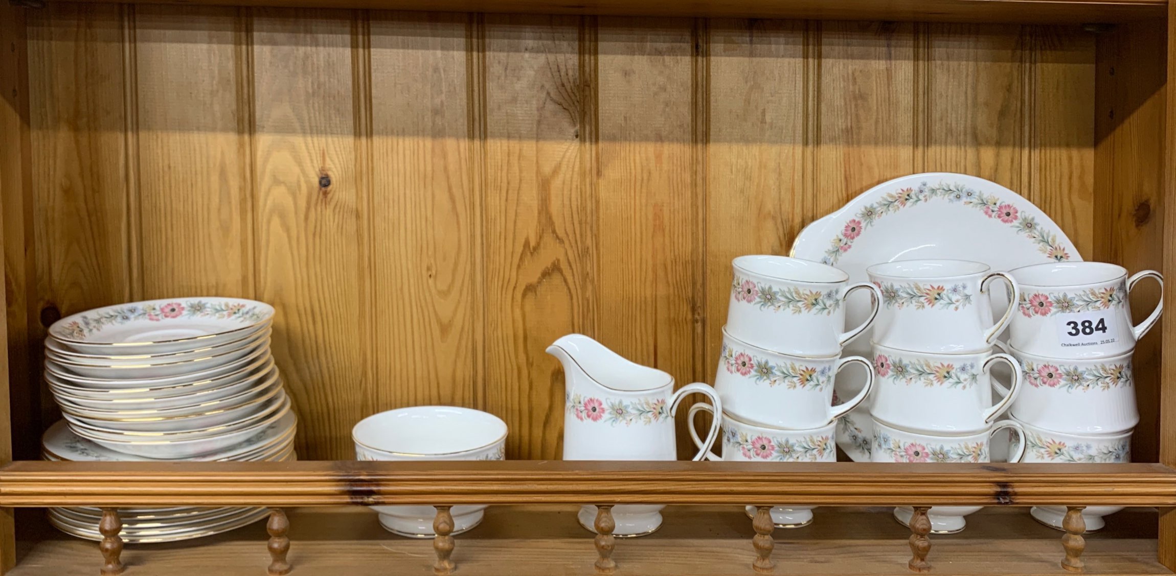 A Paragon Belinda pattern part tea set, minimum nine settings.