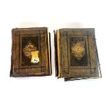 Two 19th century leather bound Bibles (both A/F).