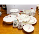 A quantity of Crown Devon Fieldings Stockholm pattern table ware.