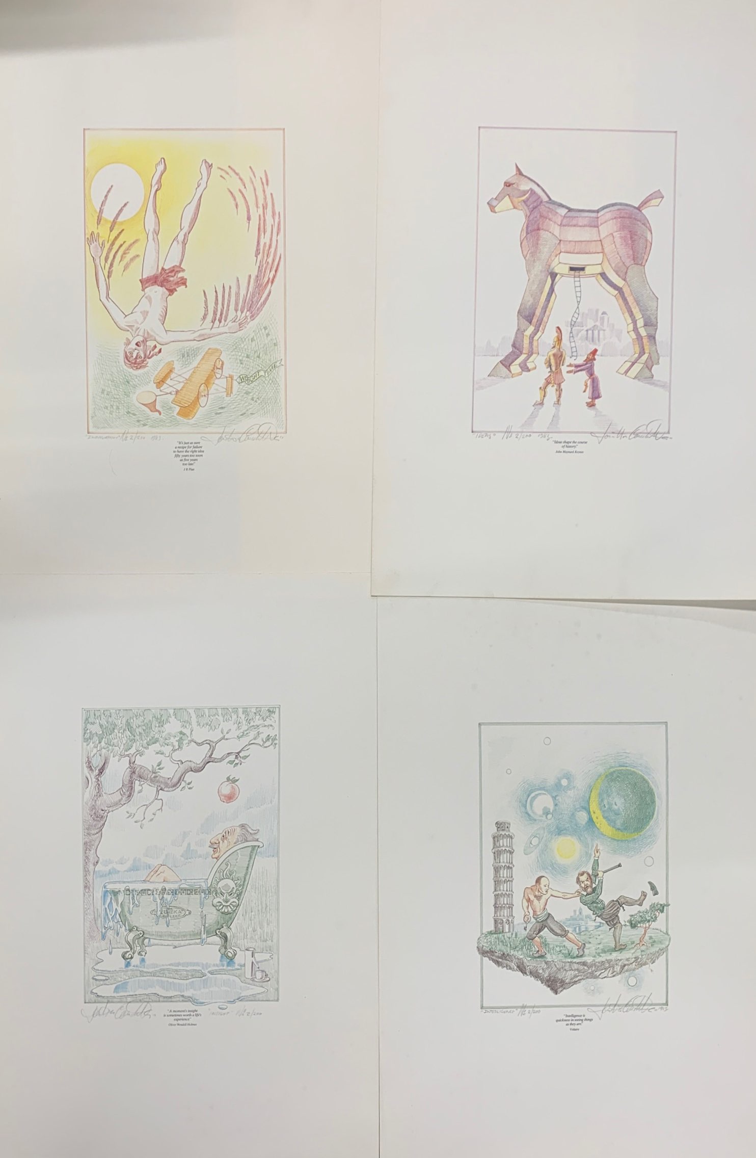A group of nine unframed pencil signed limited edition engravings by Jonathan Coudrille, 42 x 59cm. - Bild 3 aus 6