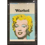 Andy Warhol: A rare 1981 limited edition of 100, tenth anniversary Marilyn Tate Gallery poster,