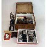 A quantity of mixed vintage lighters and smokers items.