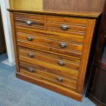 A 5 drawer light mahogany dresser, 100 x 103 x 49cm.