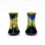 A pair of 1920's Grimwades lustre vases, H. 12cm.