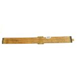 An early brewing related wooden Farmar's slide rule, L. 60cm.