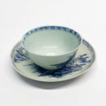 A hand painted Chinese porcelain cup and saucer, Prov. Christie's Nanking Cargo.