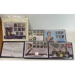 A Queen Elizabeth II 2015 gold coin first day cover with further coin first day covers.