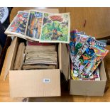 A large quantity of 2000 AD and Marvel comics.