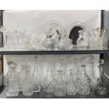A group of good decanters and other glassware.
