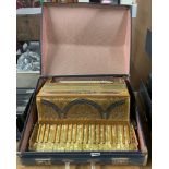 A cased Settimio piano accordion, W. 53cm.
