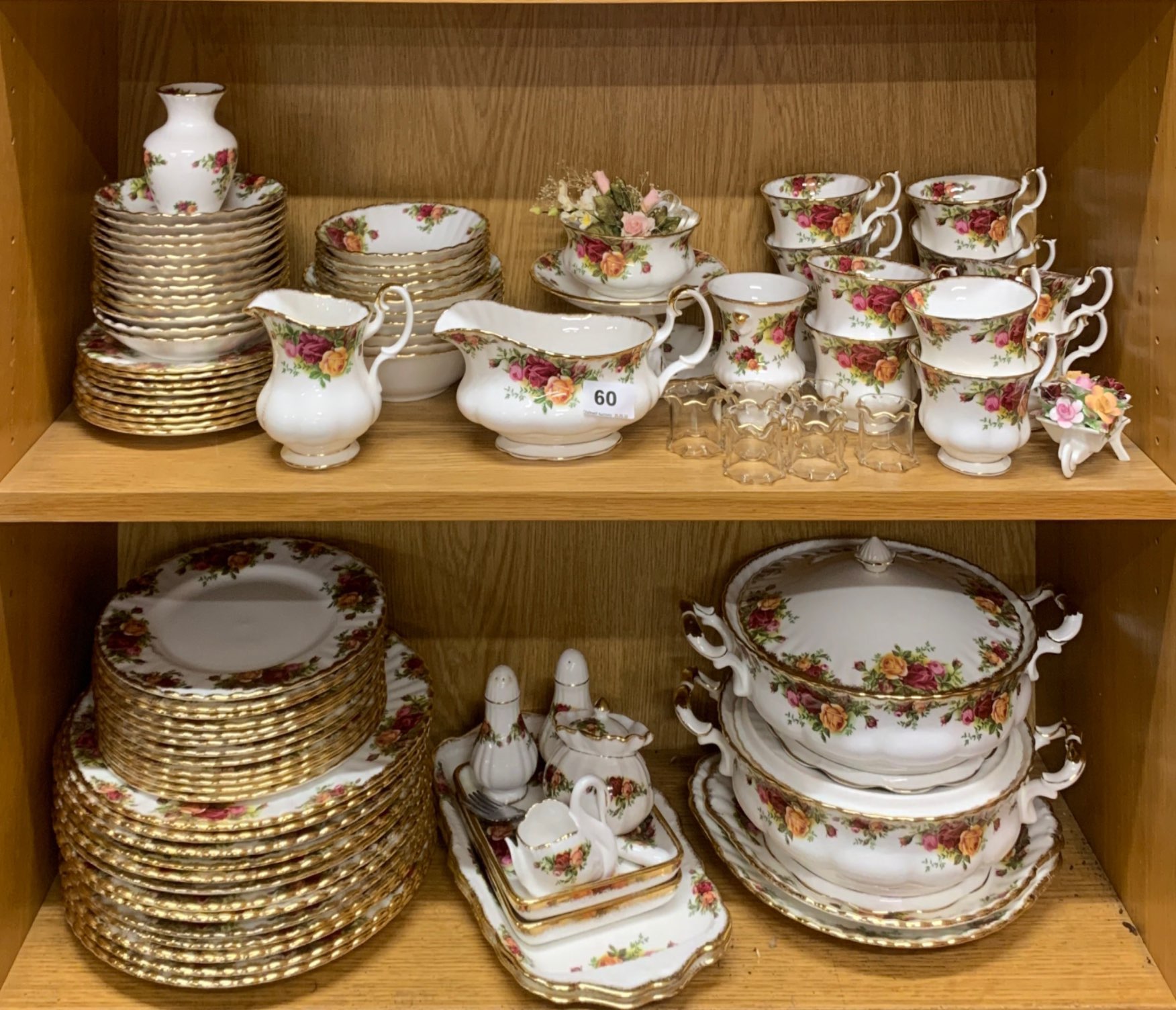 A very extensive quantity of Royal Albert Old Country Roses tea and dinner china, including thirteen