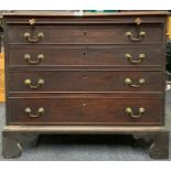 An early 19th century four drawer mahogany chest, with top slide, 87 x 51 x 78cm.