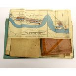 A quantity of wartime maps of Europe and documents.