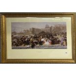 A large gilt framed print 'Life at the Seaside, Ramsgate Sands' by William Frith, frame size 107 x