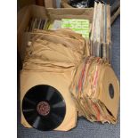 An extensive quantity of 78 and 33 RPM records.