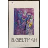 A framed G. Geltman exhibition poster, published by Elm Fine Art Galleries, New York, 1988, 61 x