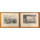A pair of framed 19th century engravings of Old China, engraved by JM Starling and A. Wilmore