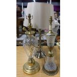 Three table lamps