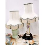 Two attractive table lamps.