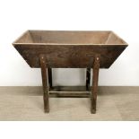 A 19th century pine dough bin, 90 x 48 x 73cm.