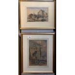 Two re-framed 19th century watercolours, largest frame size 44 x 54cm.